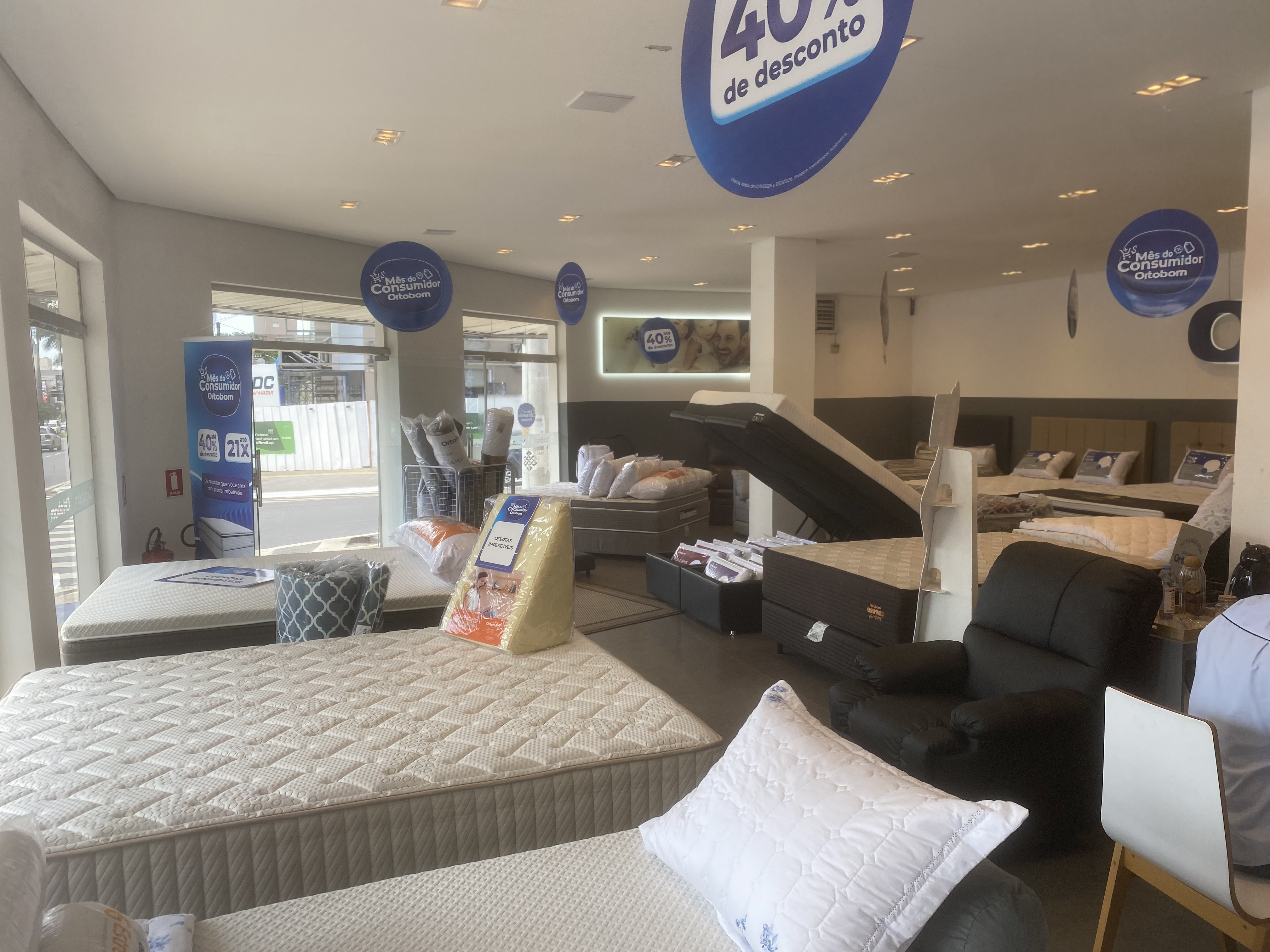 Estrutura da loja Ortobom Empório Marista