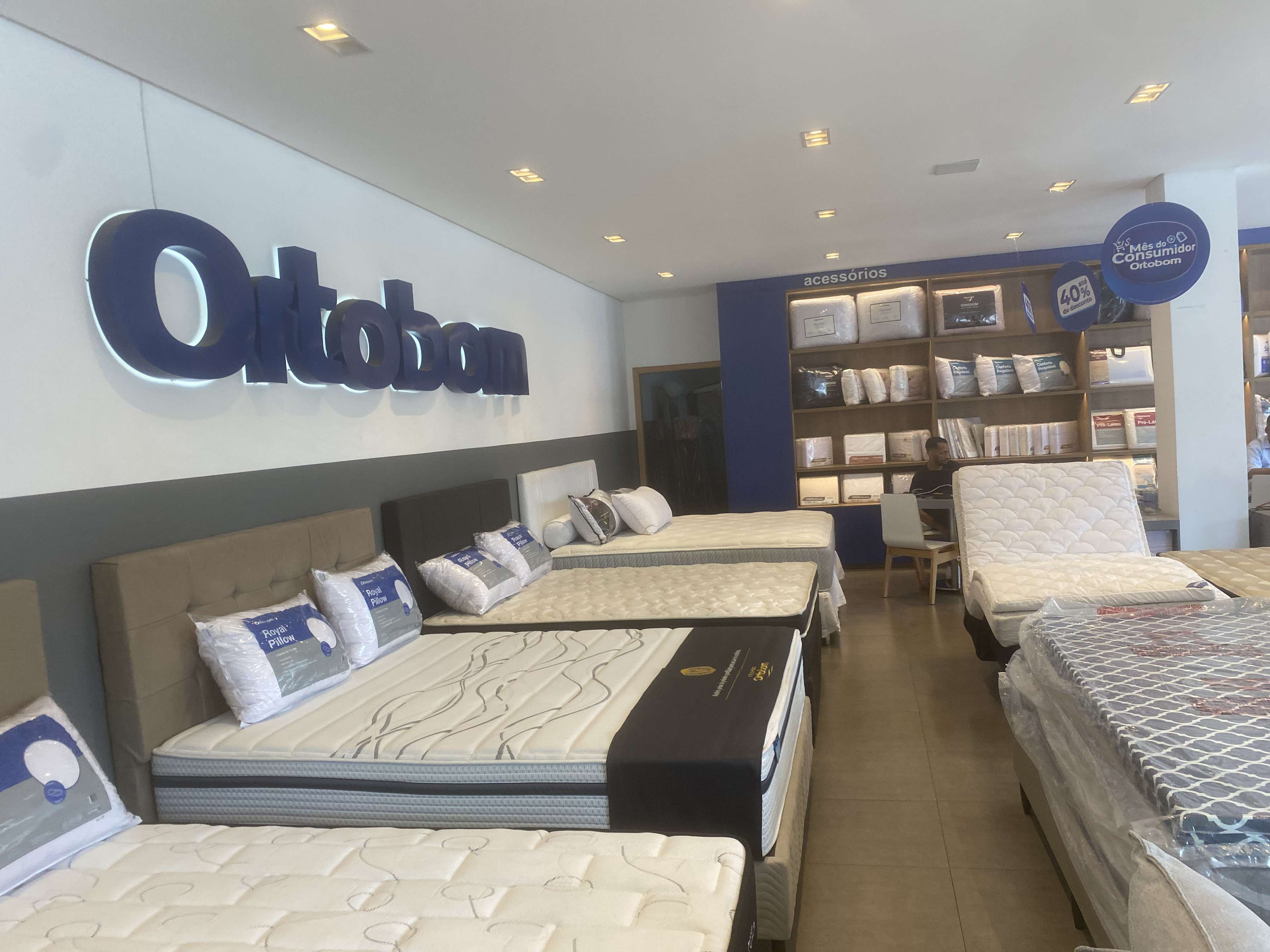 Linha de colchões Ortobom disponíveis para teste presencial